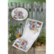 Permin, chemin de table amoureux sur un banc (PE63-9690)