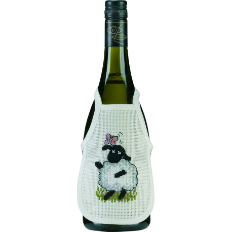 Permin, kit 4 tabliers pour bouteille de vin Moutons (PE78-2105)