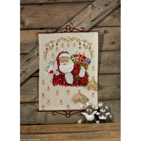 Permin, kit calendrier de l'Avent Père Noël et cadeaux (PE34-8283)