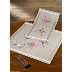 Permin, kit imprimé nappe herbacées et fleurs (PE27-0833)