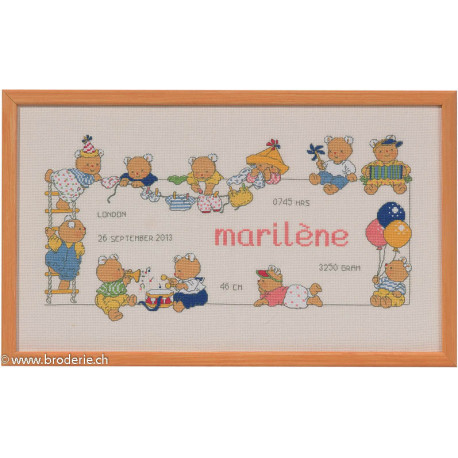 Permin, kit naissance Joyeux Amis Marilène (PE92-2150)