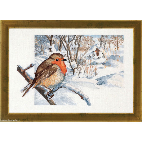 Permin, kit rouge-gorge en hiver (PE70-4128)
