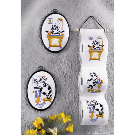 Permin, kit vache dans son bain (PE12-8190)