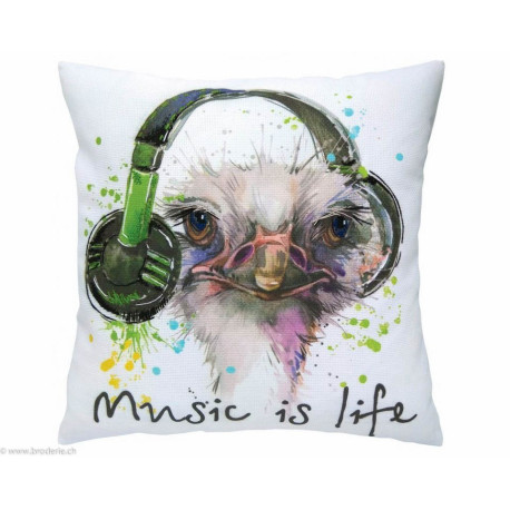 RTO, kit avec fond imprimé Music is life (RTODT-M018)