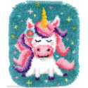 Vervaco, kit tapis modelé au point noué Licorne (PN0233650)