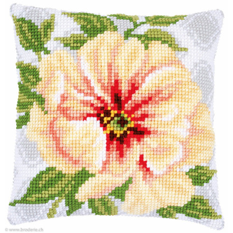 Vervaco, kit coussin Fleurs saumon (PN0174419)