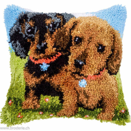 Vervaco, kit coussin point noué Chiens (PN0221697)