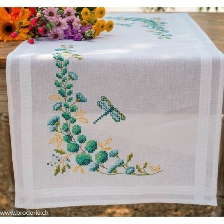 Vervaco, kit imprimé chemin de table Eucalyptus (PN0206199)