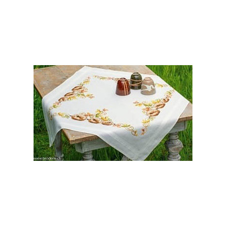 Vervaco, kit imprimé nappe Hérissons en automne (PN0147426)