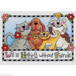 Dimensions, kit imprimé Life is nothing without Friends (DIM65101)
