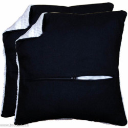 Vervaco, duo de dos de coussin carré coloris noir (PN0231006)