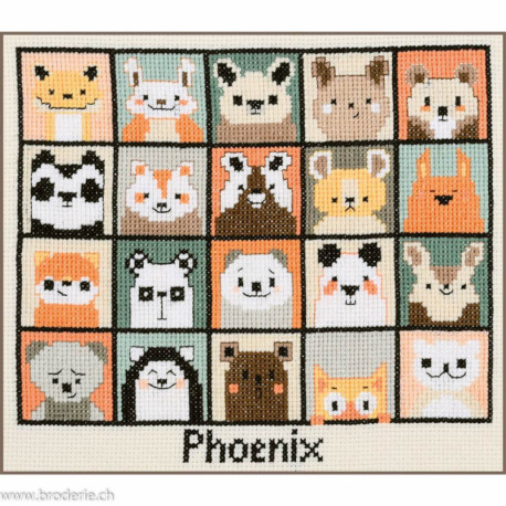Vervaco, kit au point compté Portraits d'animaux (PN0227276)