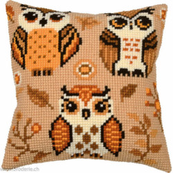 Vervaco, kit coussin au point de croix Hiboux (PN0217479)