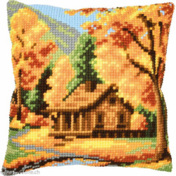 Vervaco, kit coussin au point de croix Paysage d'automne (PN0227789)