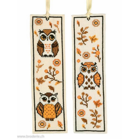 Vervaco, kit marque-page Hiboux lot de 2 (PN0226203)