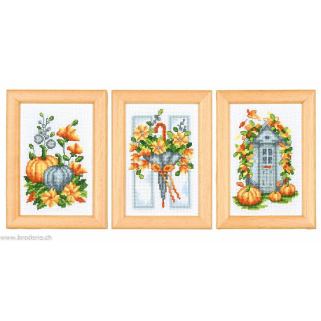 Vervaco, kit miniature Automne lot de 3 (PN0227555)