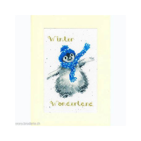 Bothy Threads, kit carte de voeux Winter Wonderland (BOXMAS55)