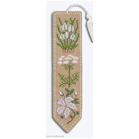 Bonheur des Dames, kit marque-page fleurs blanches (BD4591)