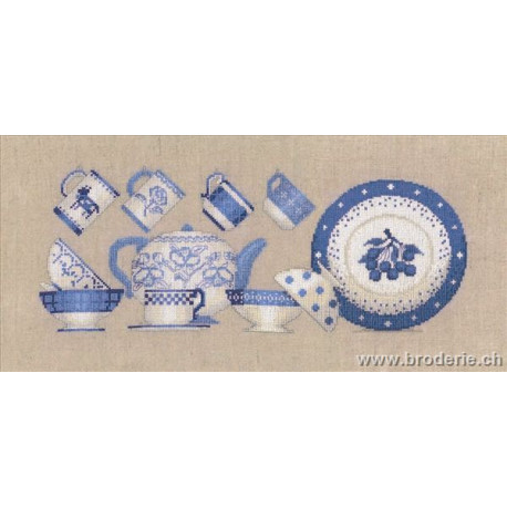 Bonheur des Dames, kit vaisselle bleue (BD1081)