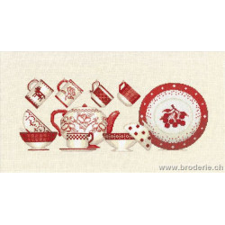 Bonheur des Dames, kit vaisselle rouge (BD1043)