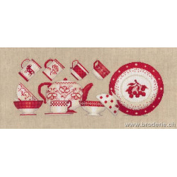 Bonheur des Dames, kit vaisselle rouge (BD1082)