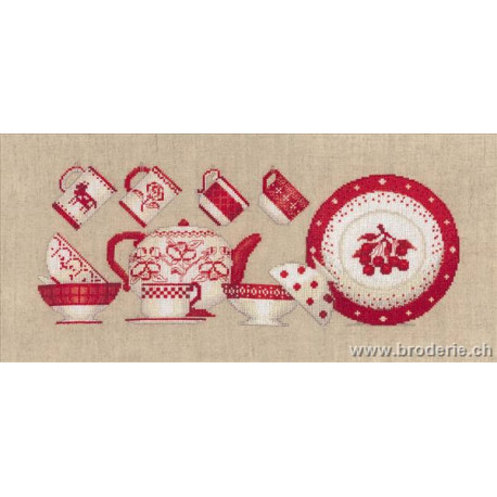 Bonheur des Dames, kit vaisselle rouge (BD1082)