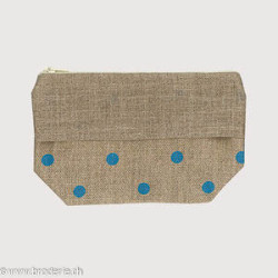 Bonheur des Dames, trousse impression pois bleus (BDTLP15)