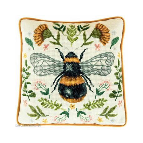 Bothy Threads, kit canevas peint Botanical Bee (BOTAP12)