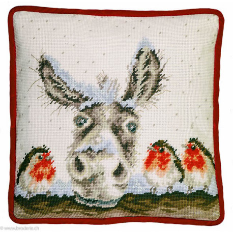 Bothy Threads, kit canevas peint Christmas Donkey (BOTHD39)