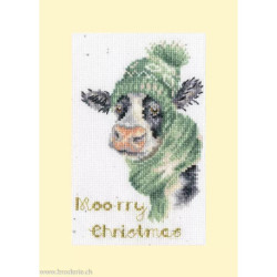 Bothy Threads, kit carte de voeux - Moo-rry Christmas (BOXMAS67)
