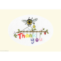 Bothy Threads, kit carte de voeux Bee-ing Thankfull (BOXGC34)