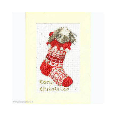 Bothy Threads, kit carte de voeux Christmas - Cosy Christmas (BOXMAS57)