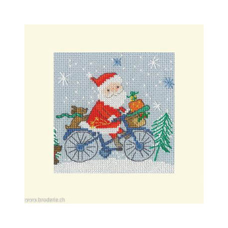 Bothy Threads, kit carte de voeux Christmas - Delivery By Bike (BOXMAS51)
