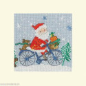 Bothy Threads, kit carte de voeux Christmas - Delivery By Bike (BOXMAS51)