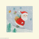 Bothy Threads, kit carte de voeux Christmas - Delivery By Skis (BOXMAS54)