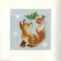 Bothy Threads, kit carte de Voeux Christmas friends (BOXMAS29)