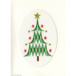 Bothy Threads, kit carte de Voeux Christmas Tree (BOXMAS24)