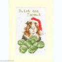 Bothy Threads, kit carte de voeux Christmas Twist And Sprout (BOXMAS58)