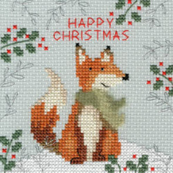 Bothy Threads, kit carte de Voeux Fox (BOXMAS8)