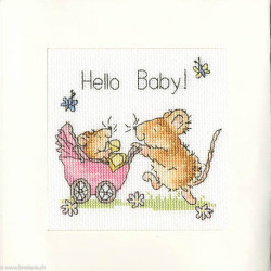 Bothy Threads, kit Carte de Voeux Hello Baby (BOXGC21)