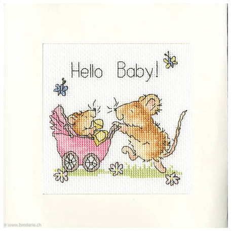 Bothy Threads, kit Carte de Voeux Hello Baby (BOXGC21)