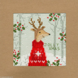 Bothy Threads, kit carte de Voeux renne (BOXMAS12)