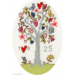 Bothy Threads, kit carte de voeux Silver celebration (BOXGC3)