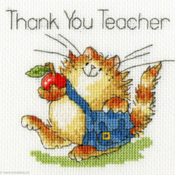 Bothy Threads, kit Carte de Voeux Thank you Teacher (BOXGC13)