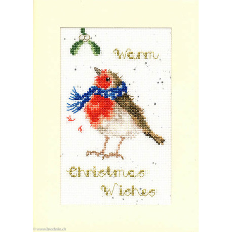 Bothy Threads, kit carte de voeux Warm Christmas Wishes (BOXMAS47)