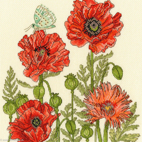 Bothy Threads, kit Poppy Garden (BOXFY1)