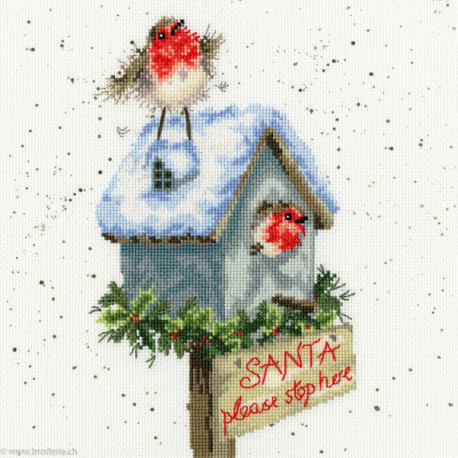 Bothy Threads, kit Santa Please stop here (BOXHD55)