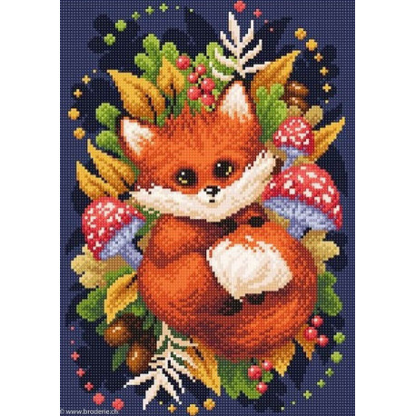 BrilliArt, kit diamant Autumn fox (MC-065)