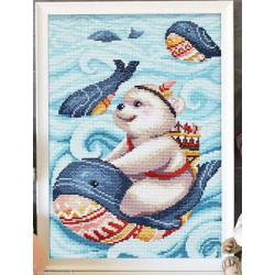 BrilliArt, kit diamant Bear and a whale (MC-052)