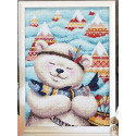 BrilliArt, kit diamant Bear with a fish (MC-051)